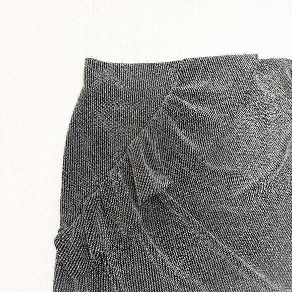 IRO Metallic Stretch Lisko Ruffle Mini Skirt Metallic Size 38 - Picture 6 of 6